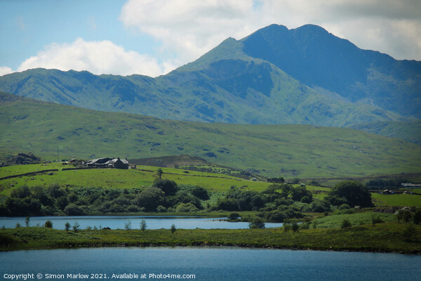 View across Snowdonia from Capel Curig Picture Board by Simon Marlow