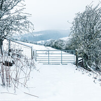 Buy canvas prints of Beautiful snow scene of South Shropshire by Simon Marlow