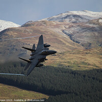 Buy canvas prints of F15D low level through the Welsh Valleys by Jack Murawa