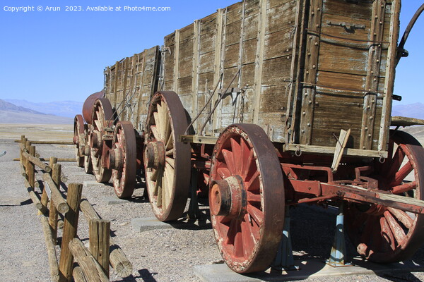 Old wagon train in Death Valley California  Picture Board by Arun 