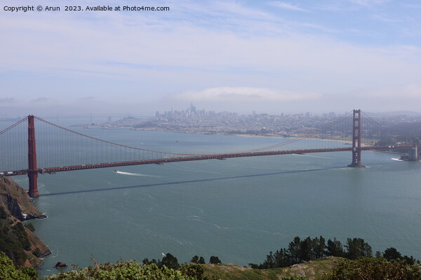 Golden Bridge from the Marin Headlands California Picture Board by Arun 