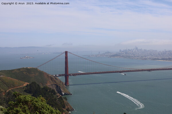 Golden Bridge from the Marin Headlands California Picture Board by Arun 