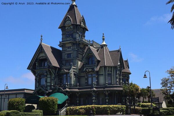 Carson mansion in Eureka in Humboldt county califonia Picture Board by Arun 