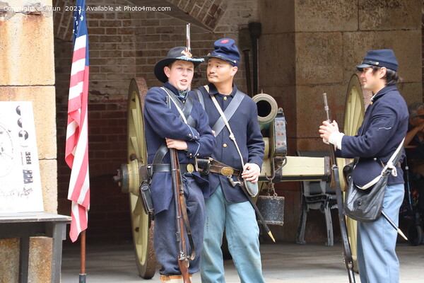 Civil War Reenactment,fort point, San francisco Picture Board by Arun 