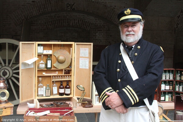 Doctor with medicine equipment, Civil War reenactment, San Franc Picture Board by Arun 