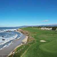 Buy canvas prints of Half moon bay coastal trail California and Ritz Carlton by Arun 