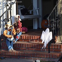 Buy canvas prints of Halloween decorations on streets by Arun 