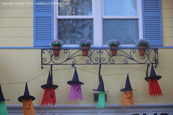 Halloween decorations on streets Picture Board by Arun 