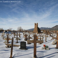 Buy canvas prints of Graveyard in Taos Pueblo in New Mexico by Arun 