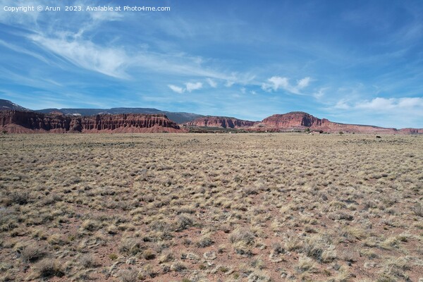Aerial view of desert and mesas at Torrey Utah Picture Board by Arun 