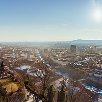 Buy canvas prints of Panorama view of Graz city in Austria by Przemek Iciak