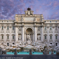 Buy canvas prints of Trevi Fountain Rome in Italy at sunrise by Luis Pina
