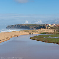 Buy canvas prints of Praia da Foz do Sizandro beach in Torres Vedras, Portugal by Luis Pina