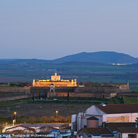 Buy canvas prints of Santa Luzia fort in Elvas Alentejo at sunset, Portugal by Luis Pina