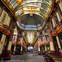 Buy canvas prints of Leadenhall Market in London, England by Luis Pina