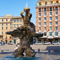 Buy canvas prints of Triton Fountain in Rome, Italy by Luis Pina