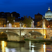 Buy canvas prints of View of the Vatican at night in Rome, Italy by Luis Pina
