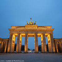 Buy canvas prints of Brandenburg Gate at sunrise in Berlin, Germany by Luis Pina