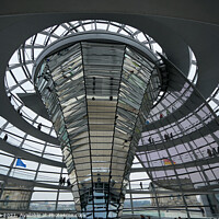 Buy canvas prints of Interior of German Reichstag Parliament glass structure building by Luis Pina