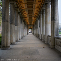 Buy canvas prints of Columns in Alte Nationalsgalerie museum in Berlin by Luis Pina