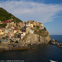 Buy canvas prints of Manarola View at Sunset in Cinque Terre by Luis Pina