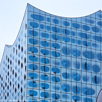 Buy canvas prints of Detail of the top part of the Elbphilharmonie concert hall in Hamburg by Luis Pina