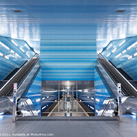 Buy canvas prints of Amazing Subway station at University on the Speicherstadt area in Hamburg by Luis Pina