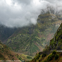 Buy canvas prints of Beautiful landscape mountains with clouds, in Madeira by Luis Pina