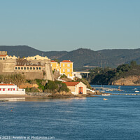Buy canvas prints of View of Vila Nova de Milfontes with river Mira, in Portugal by Luis Pina