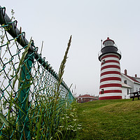 Buy canvas prints of The West Quoddy Head Light near Lubec, Maine, US i by Miro V