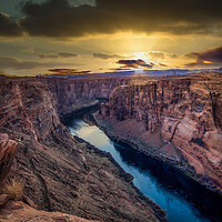 Buy canvas prints of Colorado River Gorge Sunset  by BRADLEY MORRIS
