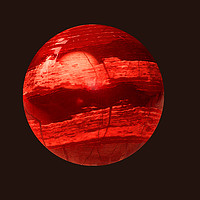 Buy canvas prints of Red jasper orb with terrestrial features by William Jell