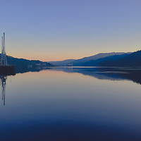 Buy canvas prints of Sunrise at Loch Long, Scotland by Nathalie Naylor
