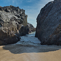 Buy canvas prints of Rock formations at Kynance Cove by Nathalie Naylor