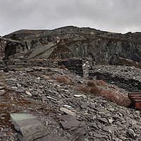 Buy canvas prints of Dinorwig Panorama. by mark baker