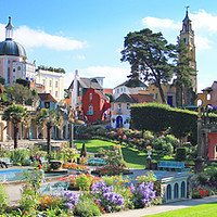Buy canvas prints of The Village, Portmeirion. by mark baker