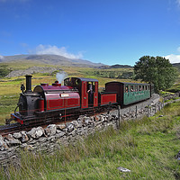 Buy canvas prints of Welsh Highland Railway Vintage Train. by mark baker