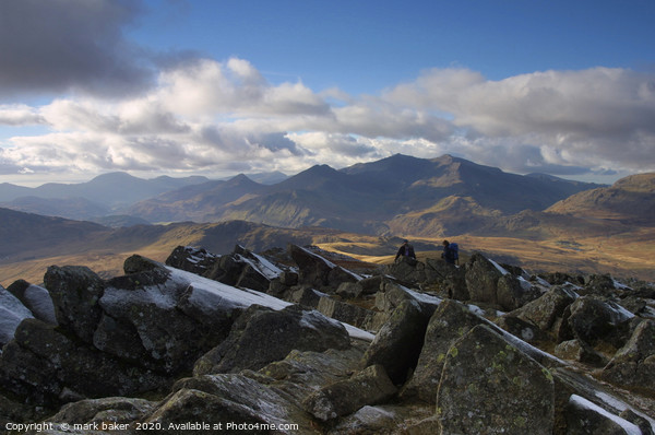 snowdon from siabod Picture Board by mark baker