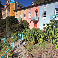 Buy canvas prints of Chantry Row, Portmeirion. by mark baker
