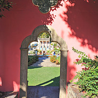 Buy canvas prints of The Gothic Archway, Portmeirion. by mark baker