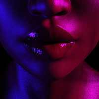Buy canvas prints of Perfect lips,Close up portrait of woman face,3d re by chainat prachatree
