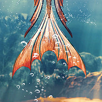 Buy canvas prints of 3d Fantasy mermaid in mythical sea,Fantasy fairy t by chainat prachatree