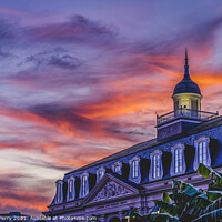 Buy canvas prints of Sunset Cabildo New Orleans Louisiana by William Perry