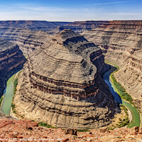 Buy canvas prints of Great Goosenecks Rock Formation San Juan River Mexican Hat Utah by William Perry