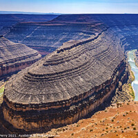 Buy canvas prints of Great Goosenecks Rock Formation San Juan River Mexican Hat Utah by William Perry