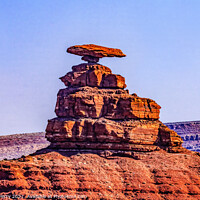 Buy canvas prints of Colorful Mexican Hat Rock Formation Monument Valley Utah by William Perry