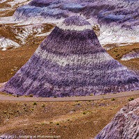Buy canvas prints of Purple Mountain Blue Mesa Petrified Forest National Park Arizona by William Perry