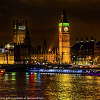 Buy canvas prints of Big Ben Tower Parliament Thames River Westminster Bridge London  by William Perry