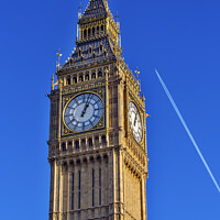 Buy canvas prints of Big Ben Tower Plane Houses of Parliament Westminster London Engl by William Perry