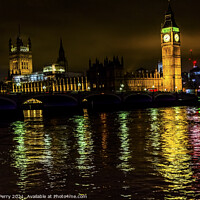 Buy canvas prints of Big Ben Tower Parliament Thames River Westminster Bridge London  by William Perry